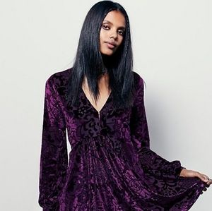 Free People Purple Burnout Dress